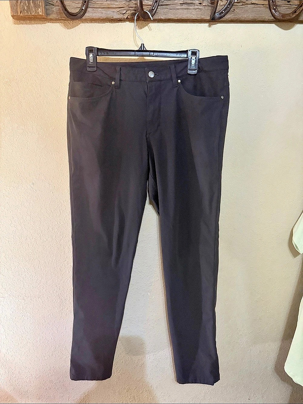 Lululemon abc Pant Slim Black Trousers warpstreme Waist 32